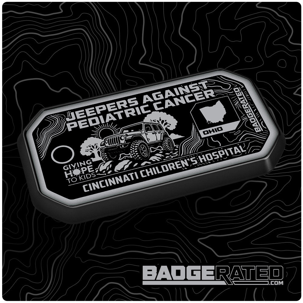 Jeepers Against Pediatric Cancer Trail Badge V1 (Cincinnati, OH)