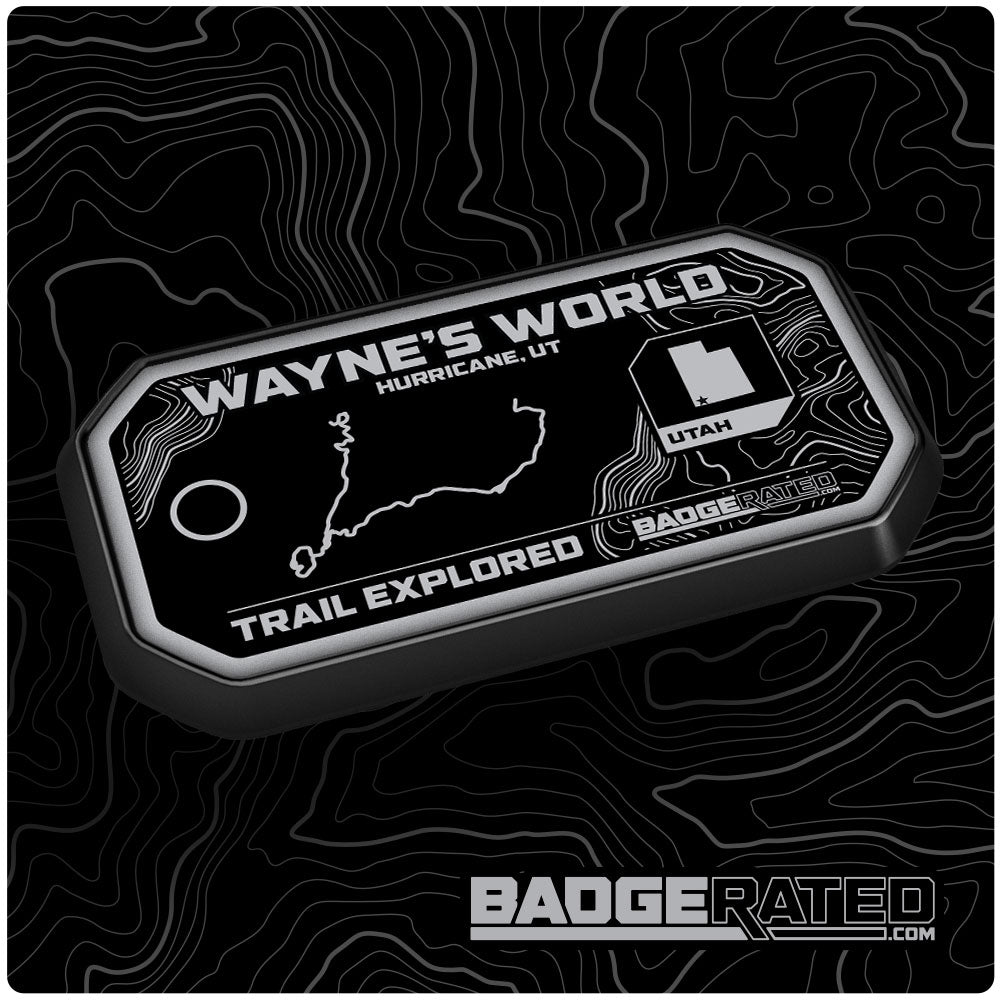 Wayne's World Trail Badge (Sand Hollow - Hurricane, UT)
