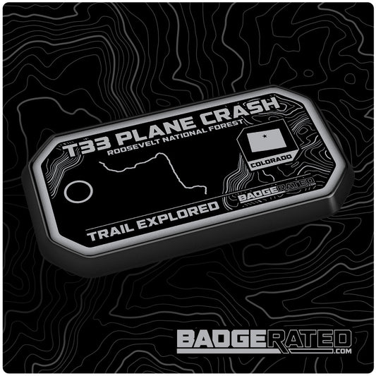 T33 Plane Crash Trail Badge (Roosevelt National Forest, CO)