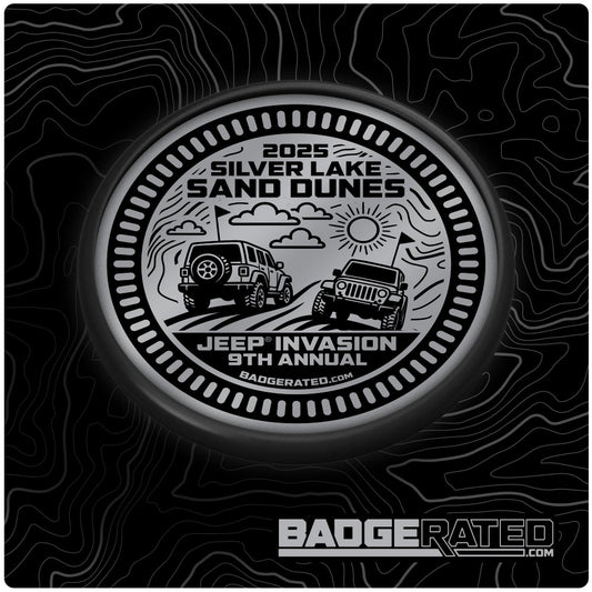Silver Lake Sand Dunes Invasion Round Badge 2025 (Michigan)