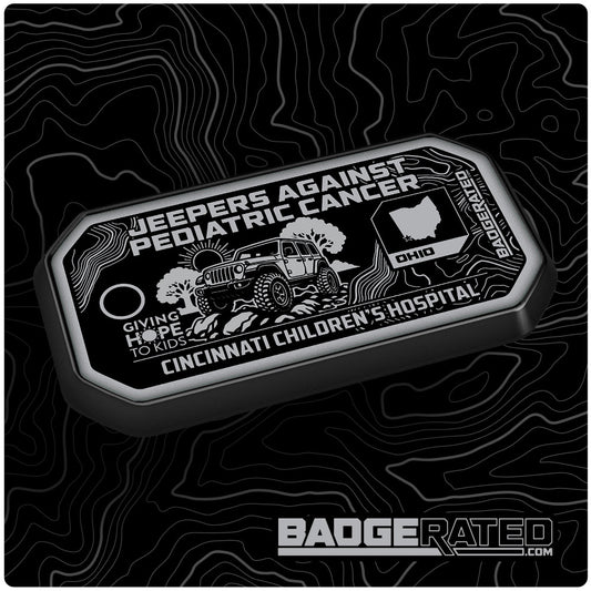 Jeepers Against Pediatric Cancer Trail Badge V1 (Cincinnati, OH)