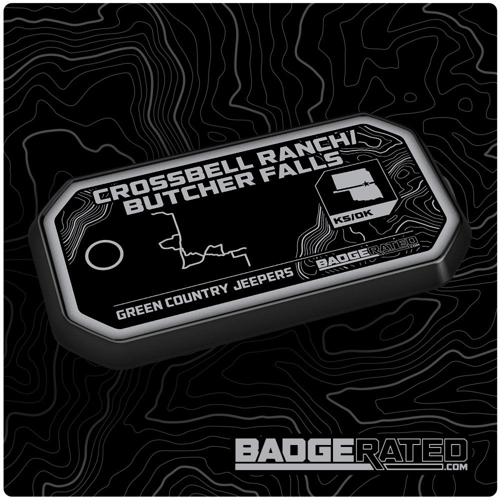 Crossbell/Butcher Falls Trail Badge (OK/KS / Green Country Jeepers)