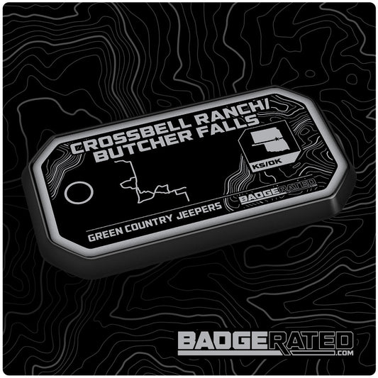 Crossbell/Butcher Falls Trail Badge (OK/KS / Green Country Jeepers)