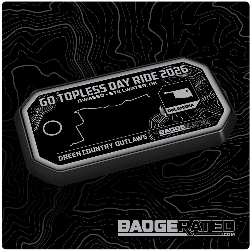 Go Topless Day Ride 2026 Trail Badge (OK / Green Country Outlaws)