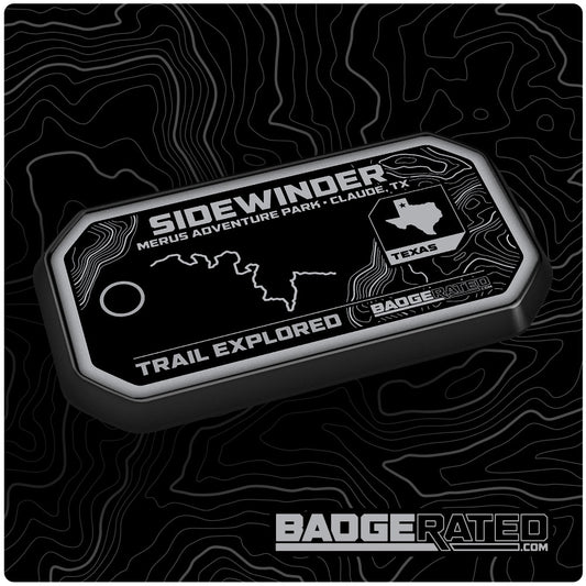 Sidewinder Trail Badge (Merus Adventure Park - Claude, TX)