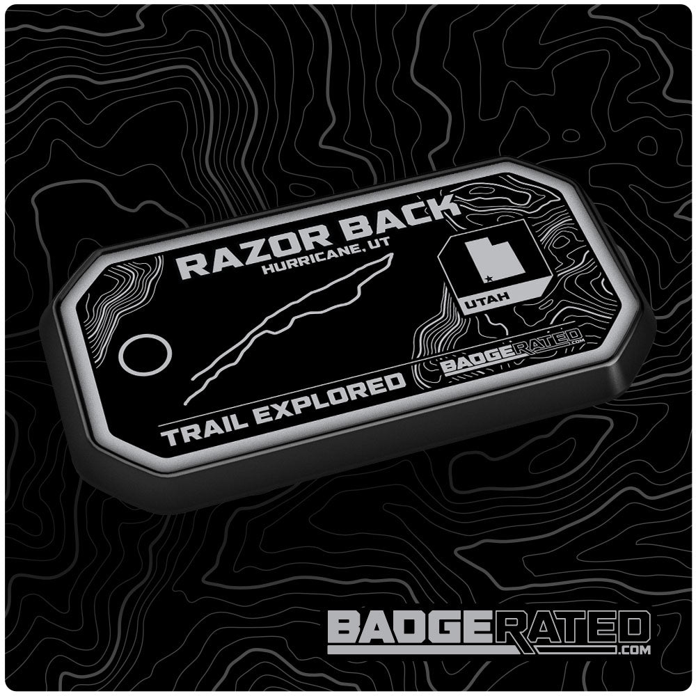 Razor Back Trail Badge (Sand Hollow - Hurricane, UT) – BADGERATED.COM